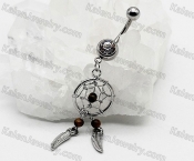 feather steel belly button ring KJBB86-0048
