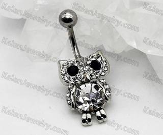 owl steel belly button ring KJBB86-0061