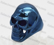 blue plating skull ring KJR120-0037