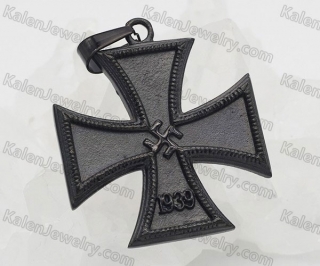 black steel iron cross pendant KJP33-0359