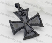 black steel iron cross pendant KJP33-0361