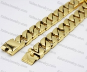 Gold Plating Custom Large Steel Necklace MOQ 10pcs KJD128-0010