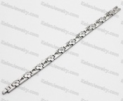 steel bracelet with black magnet KJB220174