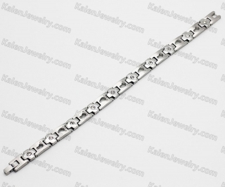 steel bracelet with black magnet KJB220174