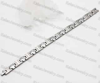 steel bracelet with black magnet KJB220182