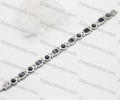 steel bracelet with black magnet KJB220188