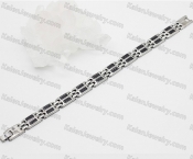 steel bracelet with black magnet KJB220189