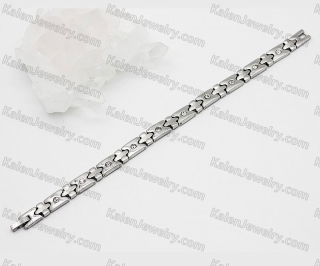 steel bracelet with black magnet KJB220202