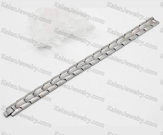 steel bracelet with black magnet KJB220205