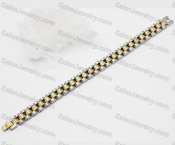 steel bracelet with black magnet KJB220207