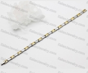 steel bracelet with black magnet KJB220215