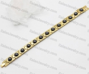 steel bracelet with black magnet KJB220216