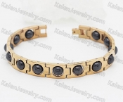 steel bracelet with black magnet KJB220217