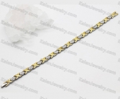 steel bracelet with black magnet KJB220226