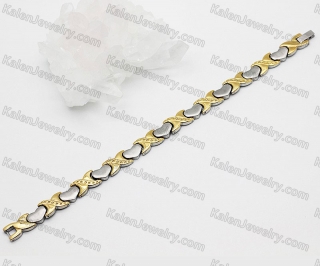 steel bracelet with black magnet KJB220227