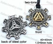 two-tone Odin Triangle Celtic knot pendant KJP128-0046