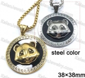 steel color panda pendant KJP128-0053