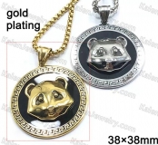gold plating panda pendant KJP128-0054