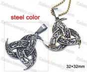 steel color Horn of Odin pendant KJP128-0145