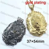 gold plating lion head pendant KJP128-0151