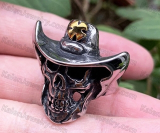 cowboy skull ring KJR118-0094