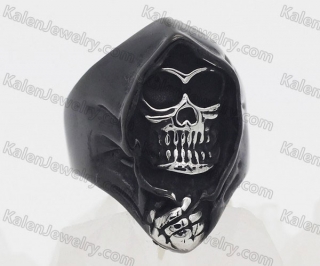 black/steel Grim Reaper ring KJR010951 need one week for plating
