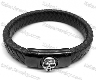 skull leather bracelet KJB128-0030