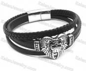 skull leather bracelet KJB128-0032